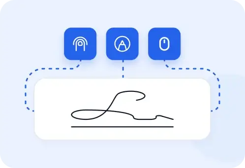 Signature with Touchpad, Mouse or in Touch Screen