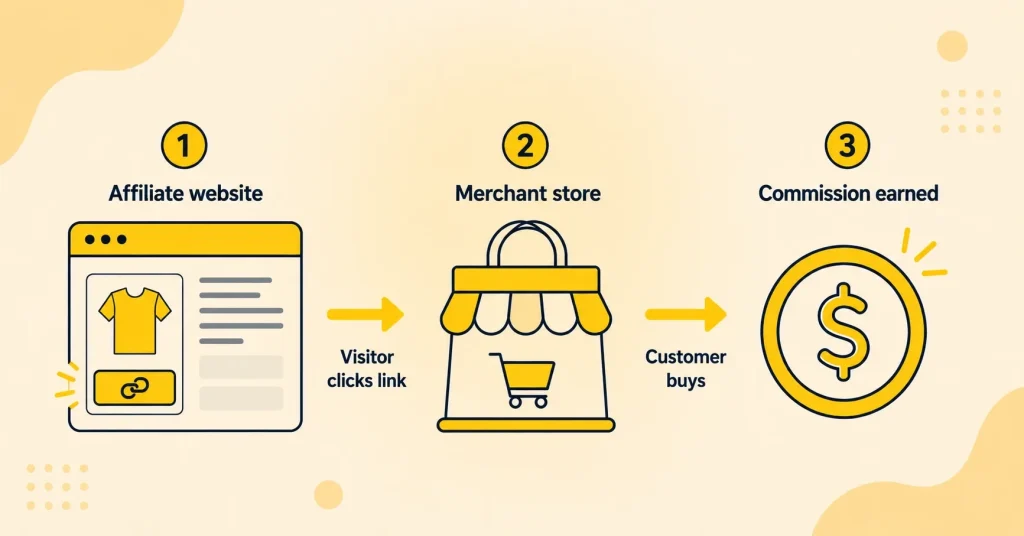 Three things what an affiliate marketing website does