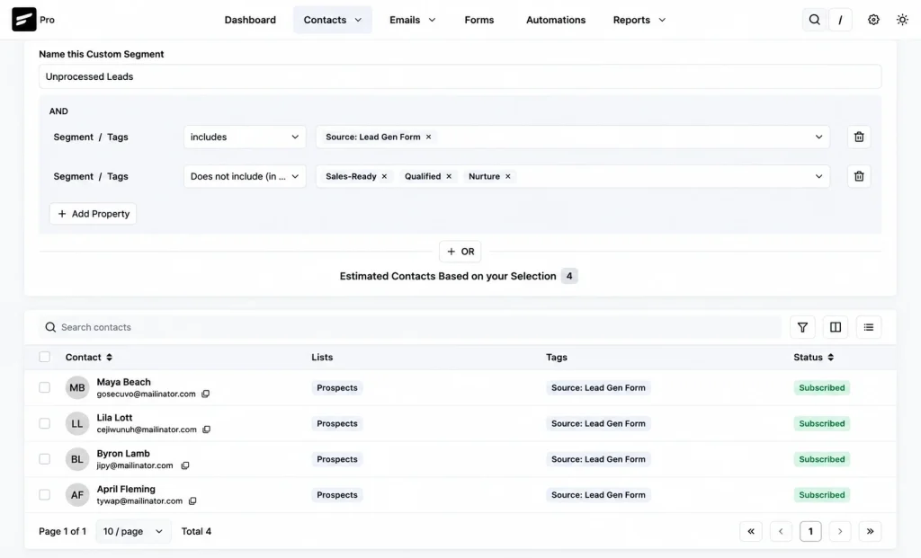 Automate and nurture leads with FluentCRM