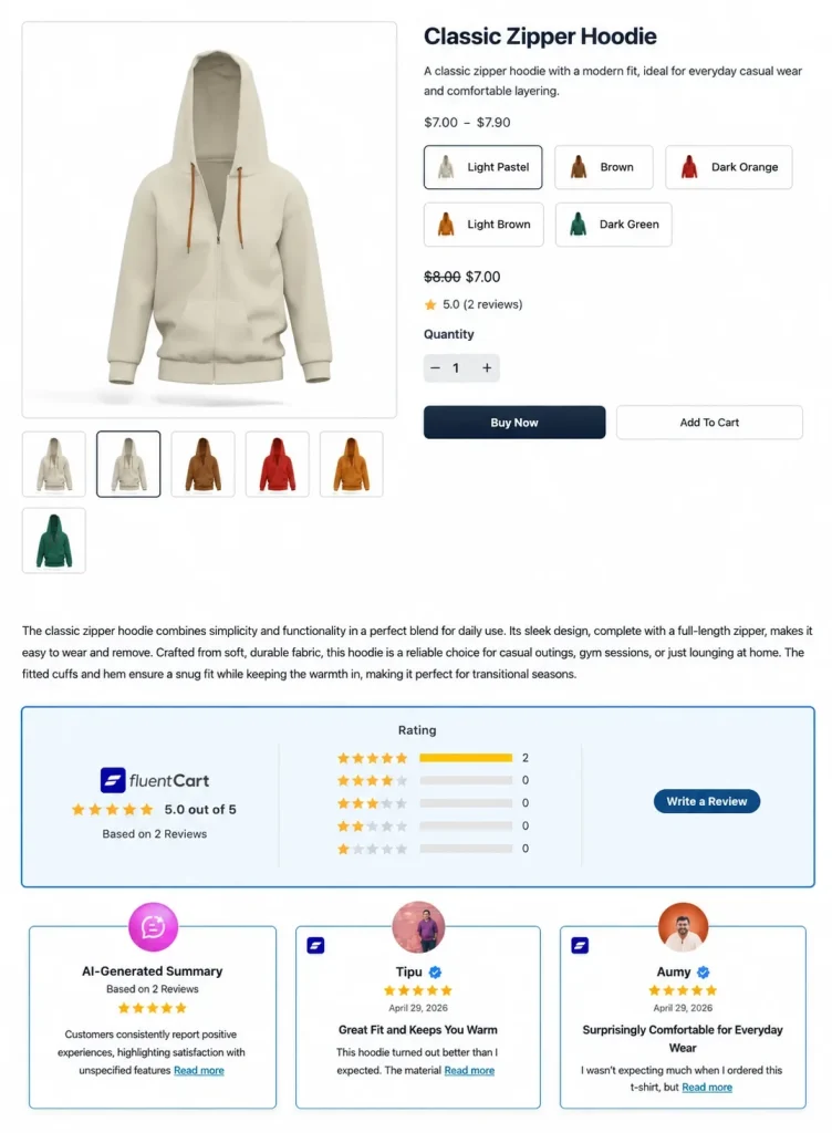 fetch reviews for the affiliate product using WPSocialNinja