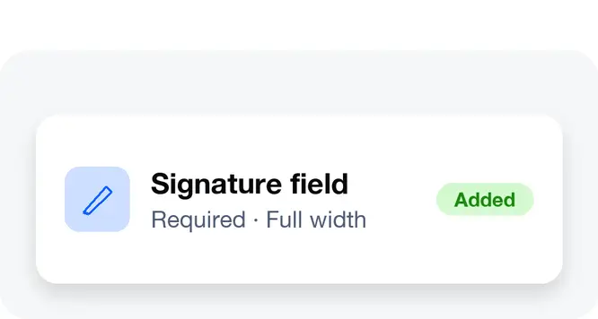 Drag & Drop the Signature Field