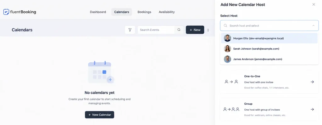 New booking creation in FluentBooking