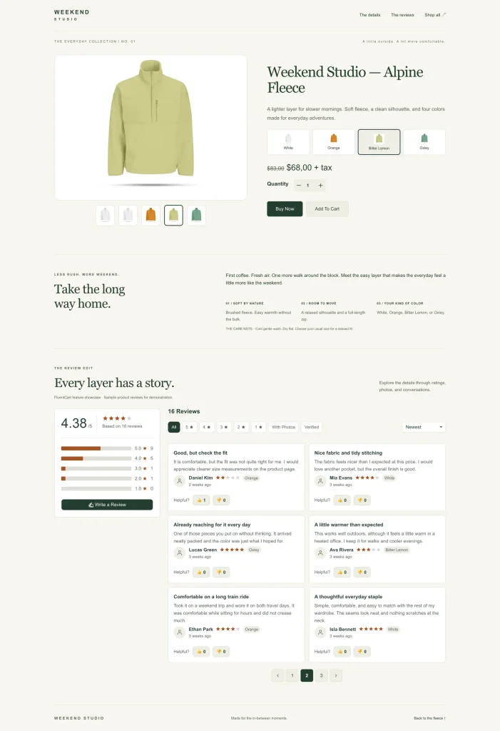 FluentCart Product Review Feed with Review Schema
