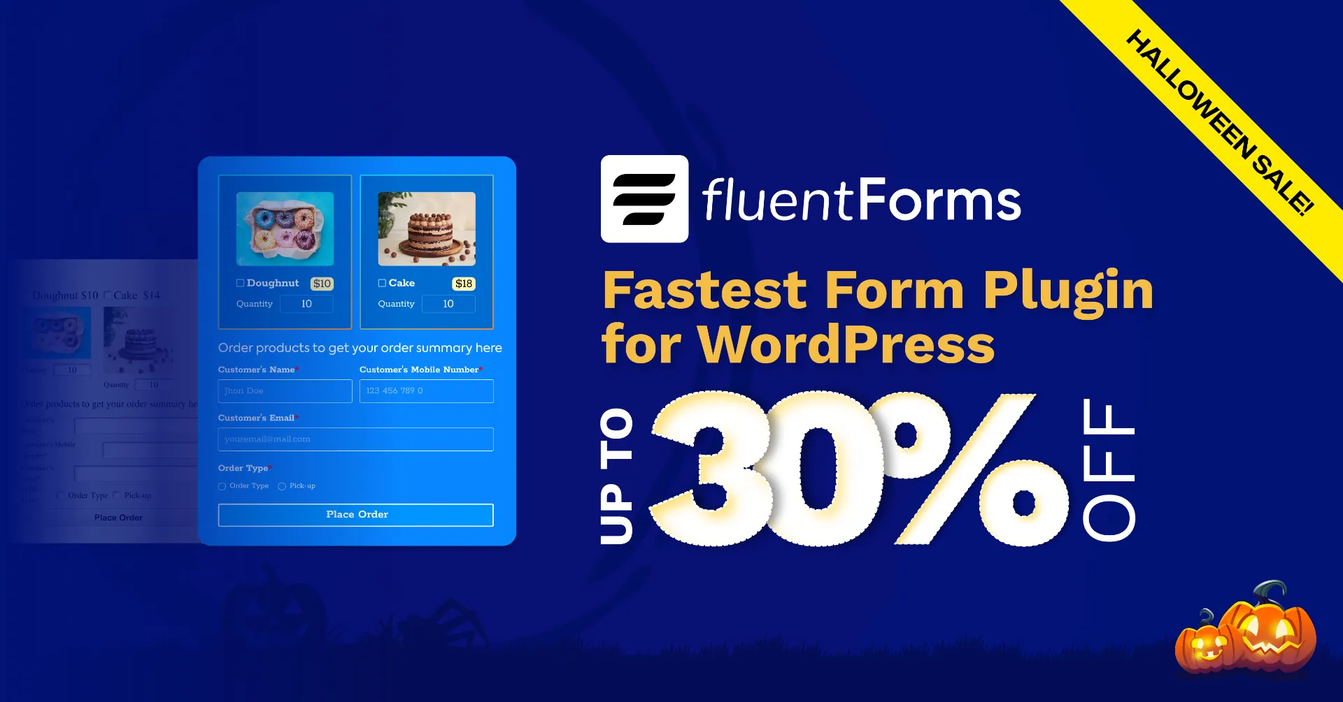 Fluent Forms - Halloween 2026 deal banner