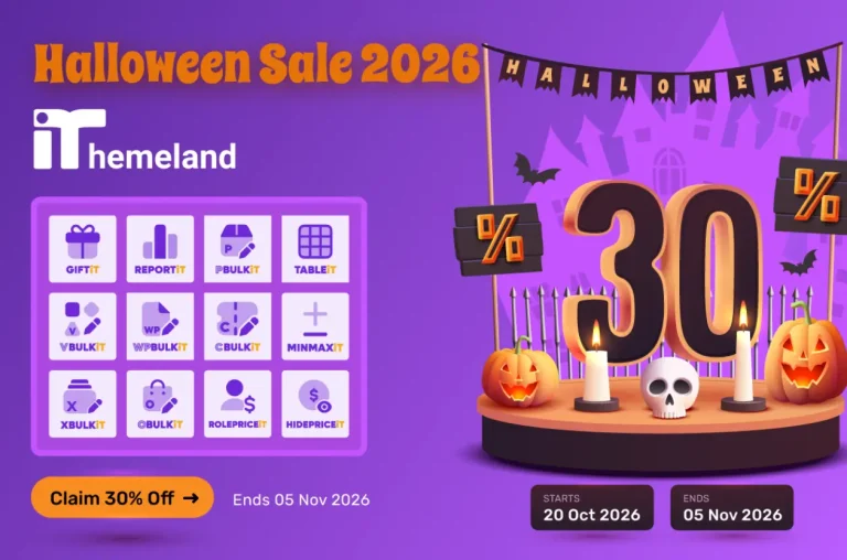 ithemeland Halloween Deal Banner