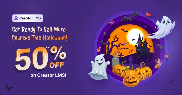 Creator LMS Halloween 2026 sale offering 50% off