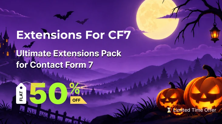 Extensions for CF7 Halloween 2026 sale offering 50% off lifetime plans