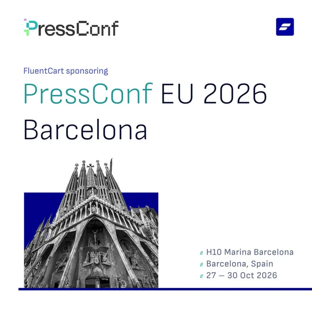 FluentCart as a Spark Sponsor of PressConf EU 2026 in Barcelona