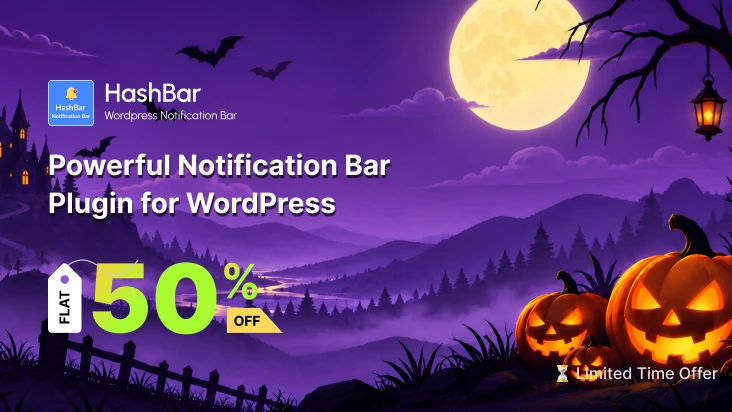 HashBar Halloween 2026 sale offering 50% off lifetime plans