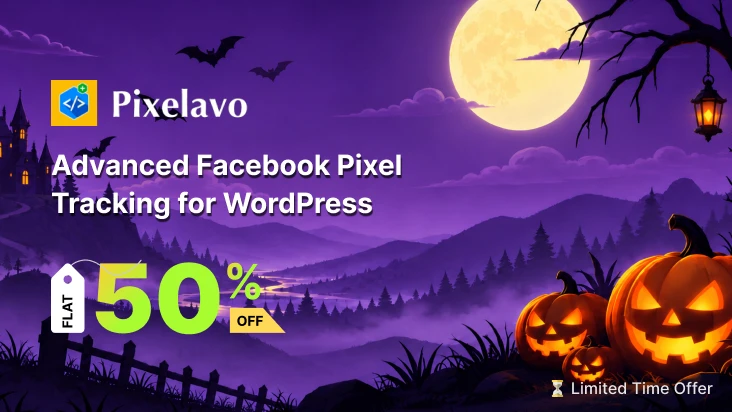 Pixelavo Halloween 2026 sale offering 50% off