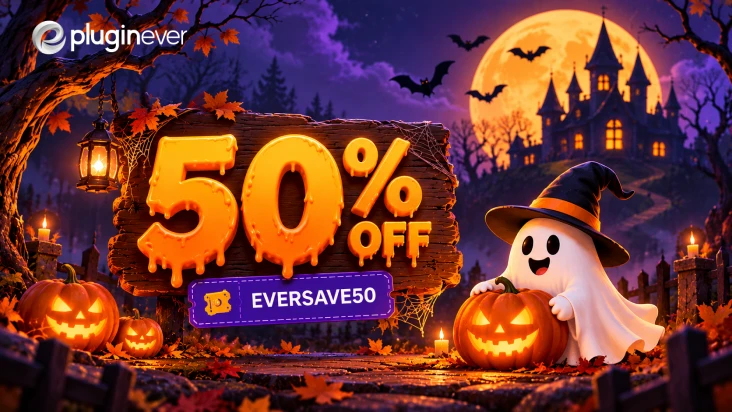 PluginEver Halloween 2026 sale offering 50% off