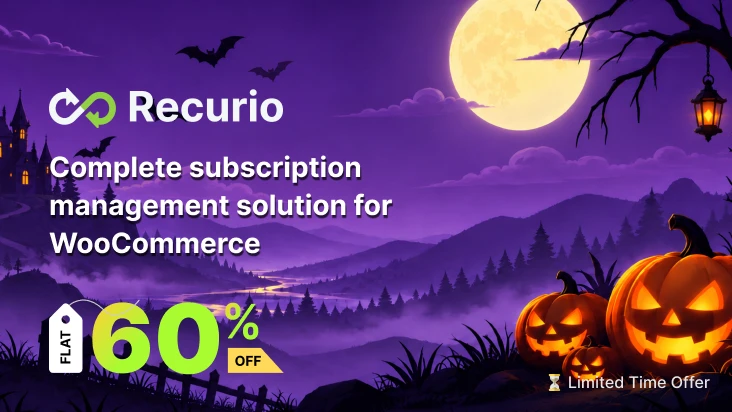 Recurio Halloween 2026 sale offering 60% off