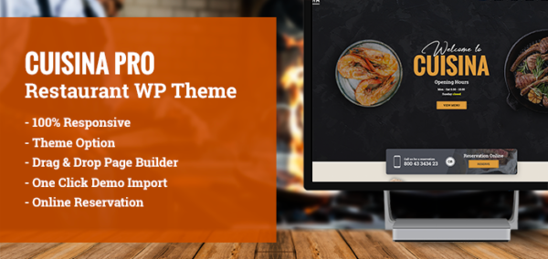 Cuisina Pro – Restaurant WordPress Theme
