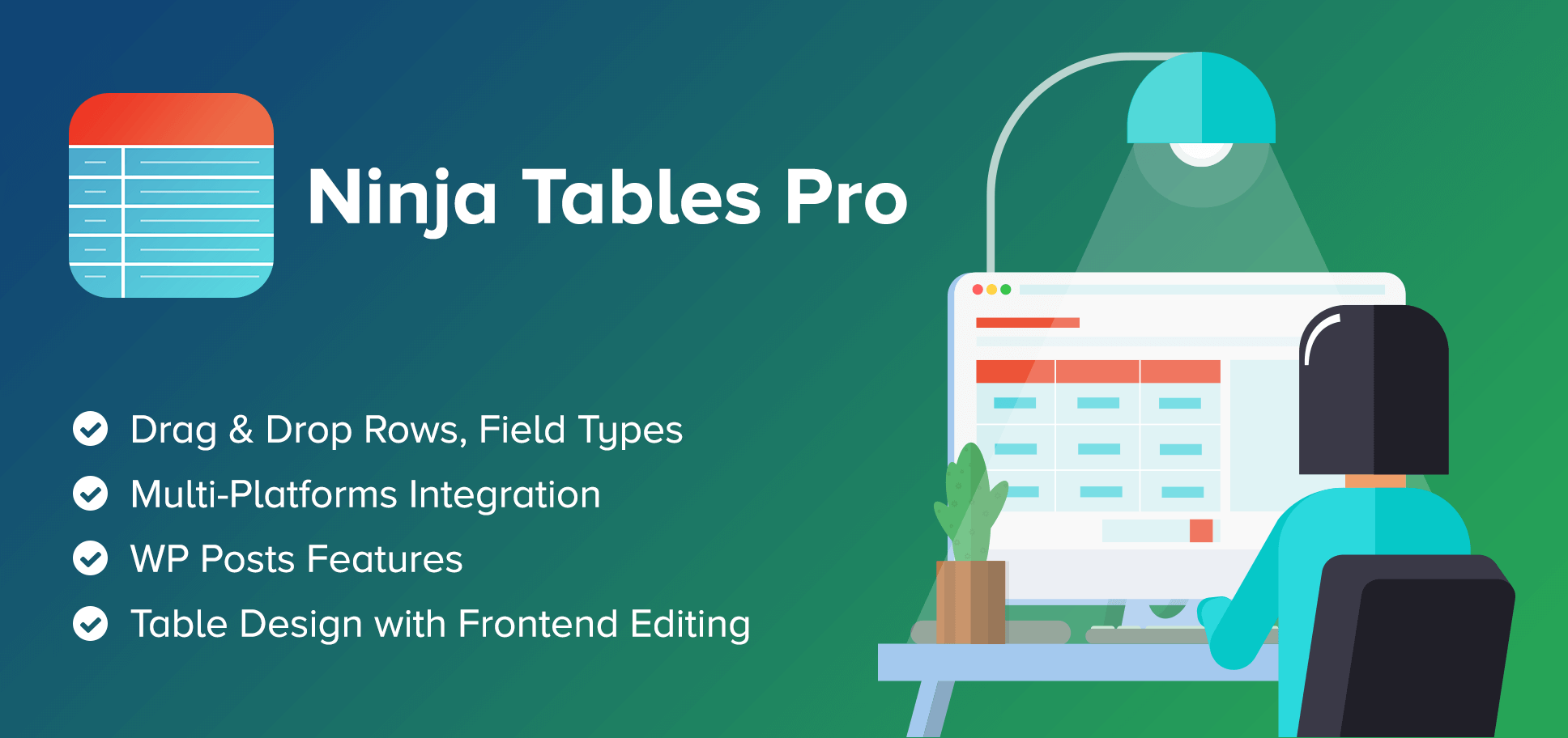 Get ninja speed and flexibility with Ninja Table for WordPress